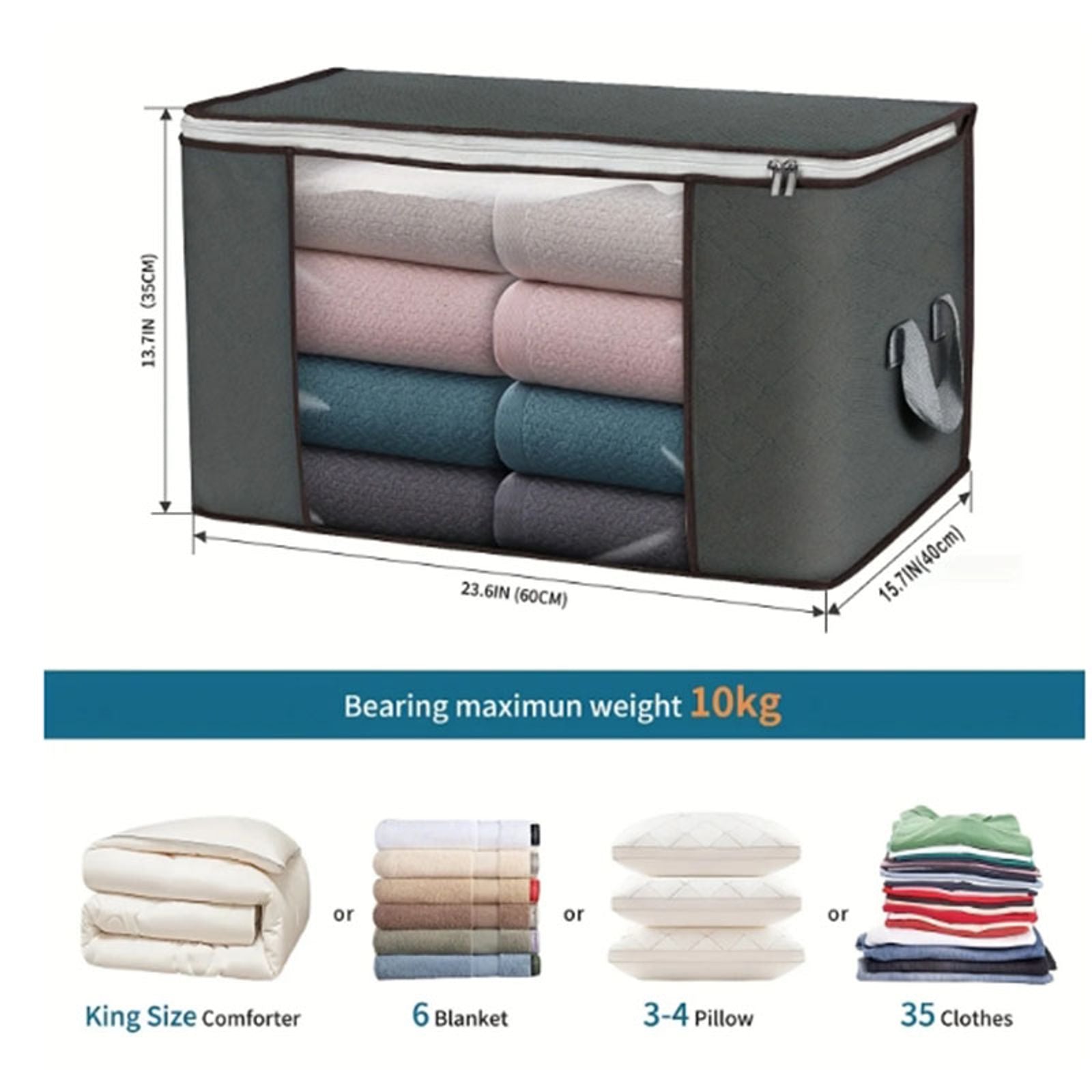 Large Capacity Foldable Clothes Storage Bag for Organizing