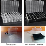 Clear Plastic Storage Box with 24 Grids for Organizing
