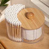 Dual Compartment Cotton Swab and Ball Organizer