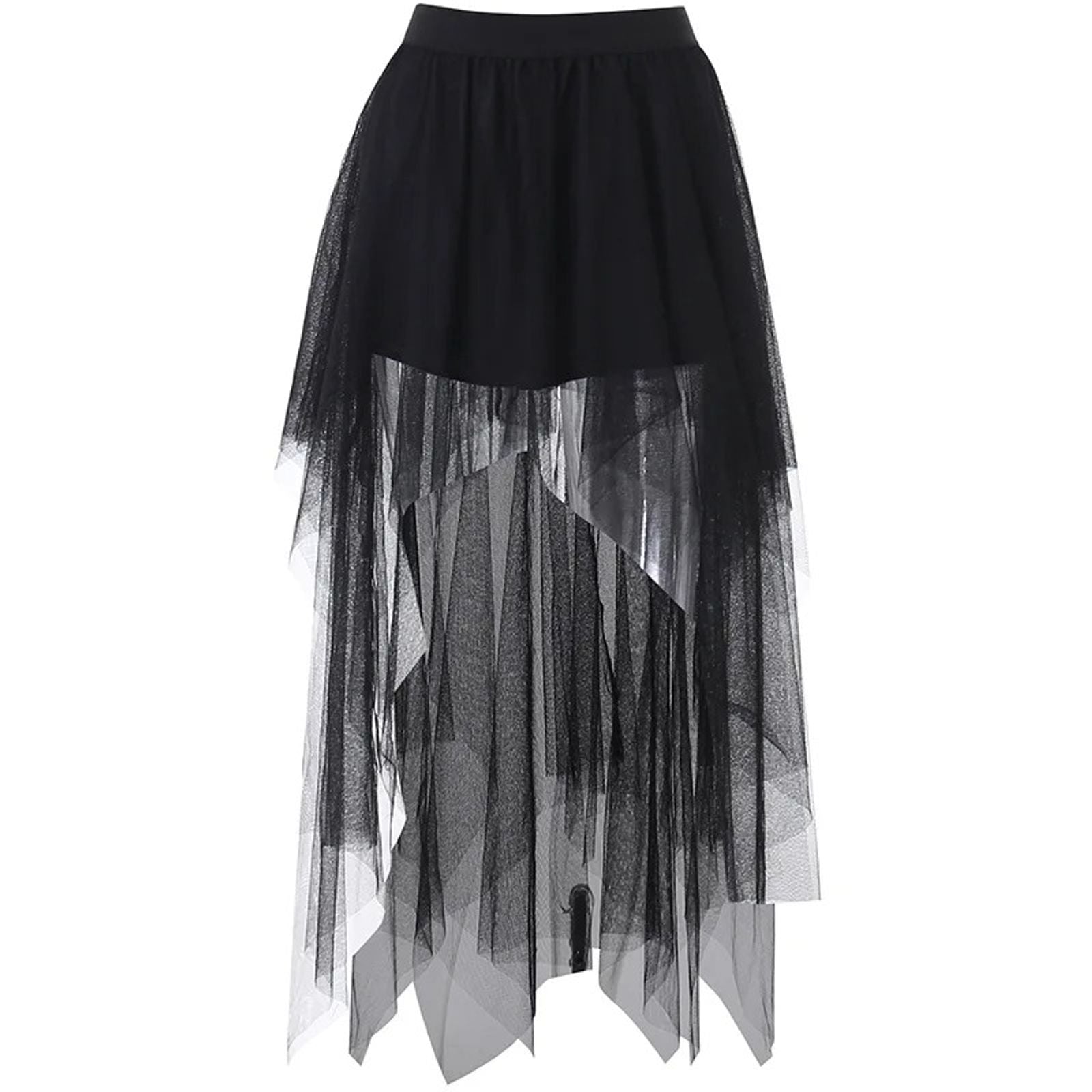 High-Waisted Irregular Skirt for Women - Gothic Style