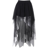 High-Waisted Irregular Skirt for Women - Gothic Style