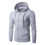 Men's Autumn Long Sleeve Hoodie with Zipper Closure