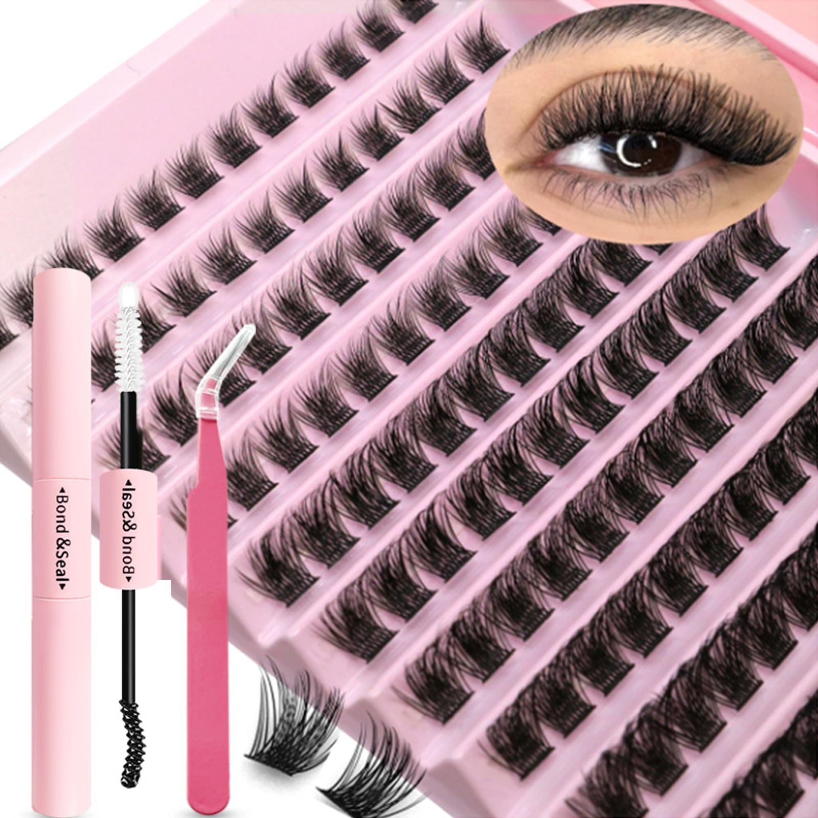 DIY Eyelash Extension Kit with Individual Lash Clusters