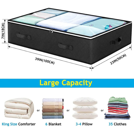 Underbed Quilt Storage Bag Organizer