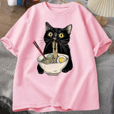 Noodle Ramen Cat T-Shirt for Foodie Lovers
