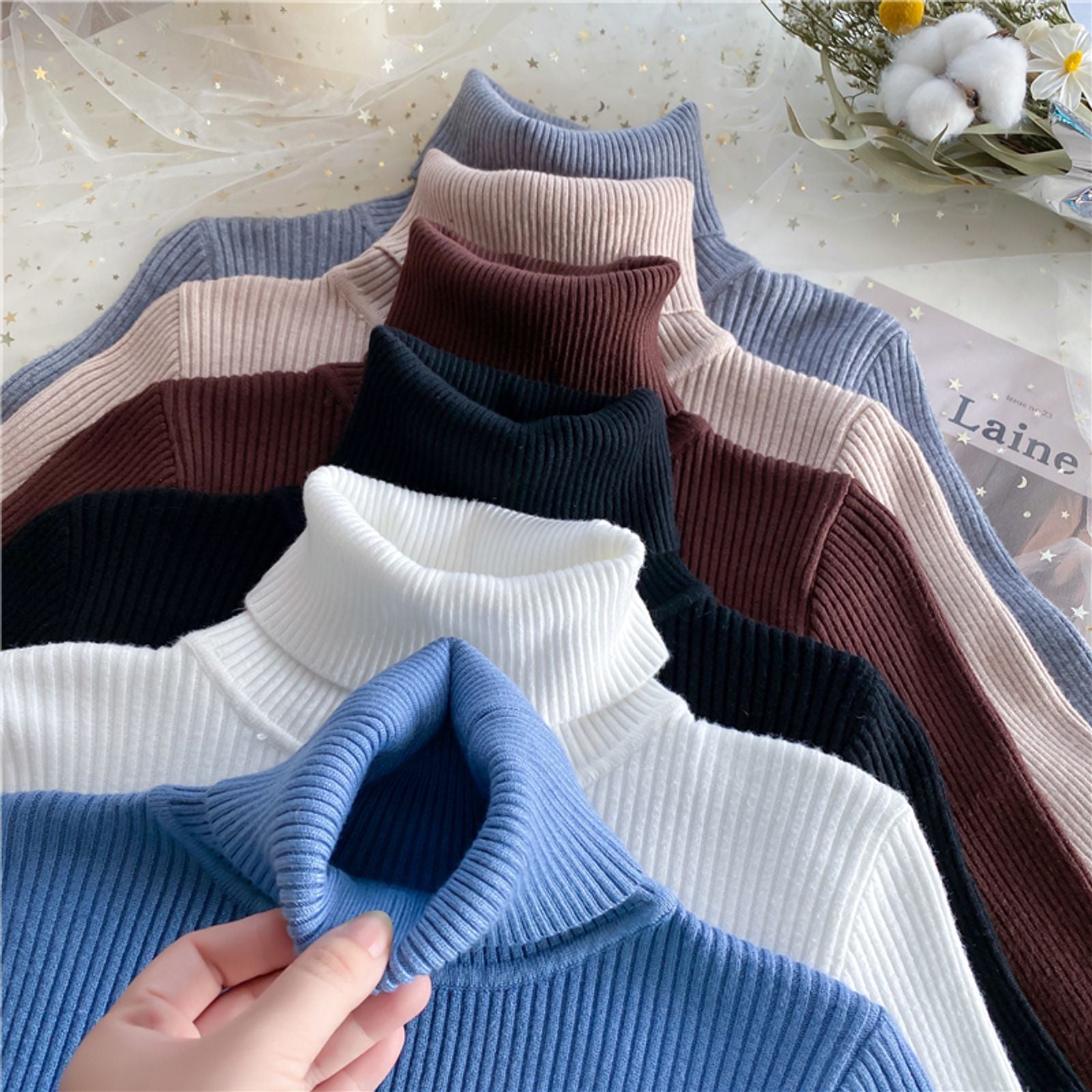 Women's Warm Turtleneck Jumper Sweater
