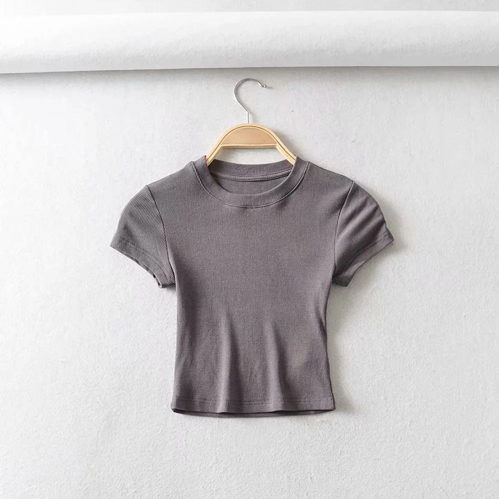 Summer Sexy Women’s O-neck Short Sleeve Crop Top