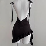 Backless Mini Dress for Women - Summer Bodycon Style