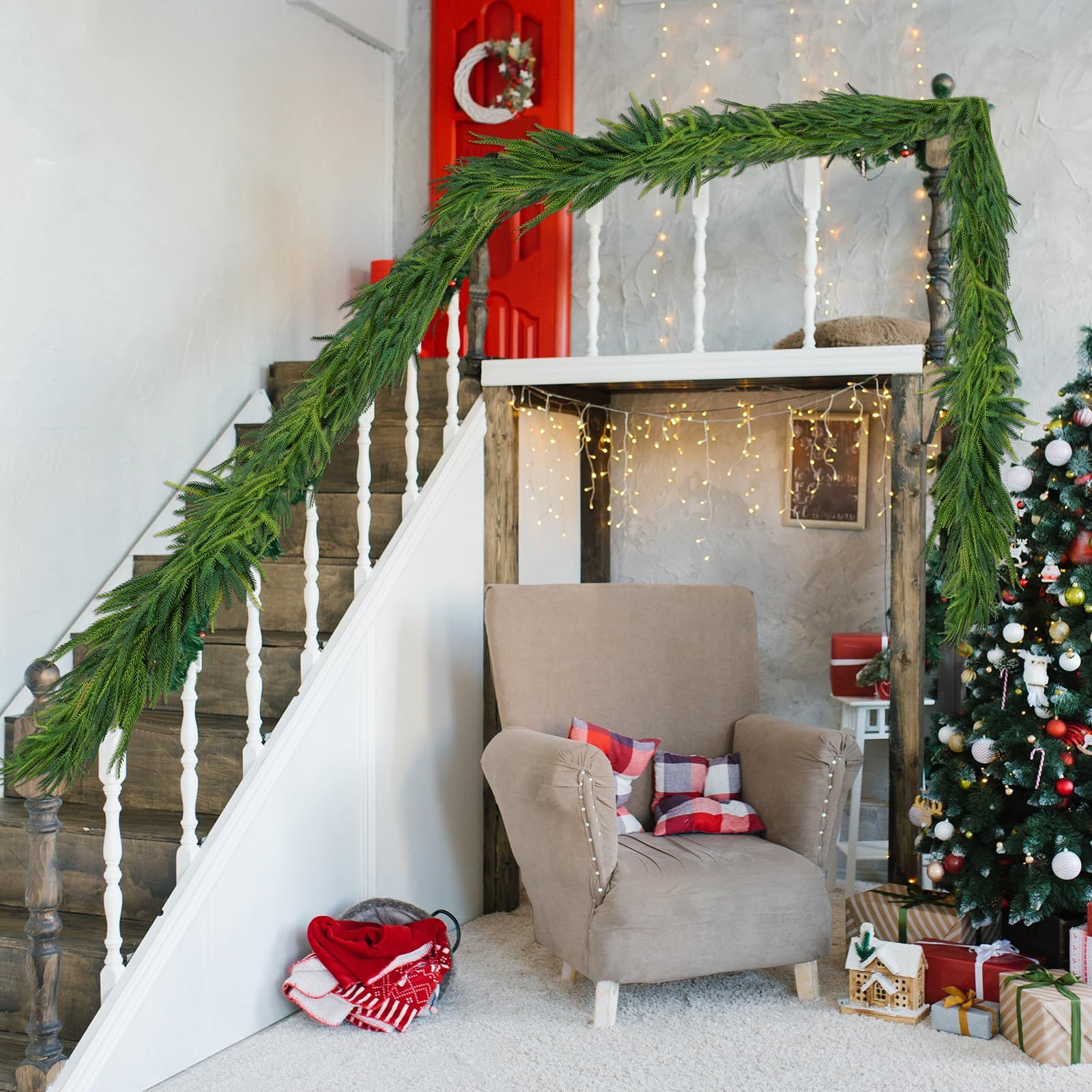 180cm Norfolk Pine Christmas Garland - Artificial Decoration