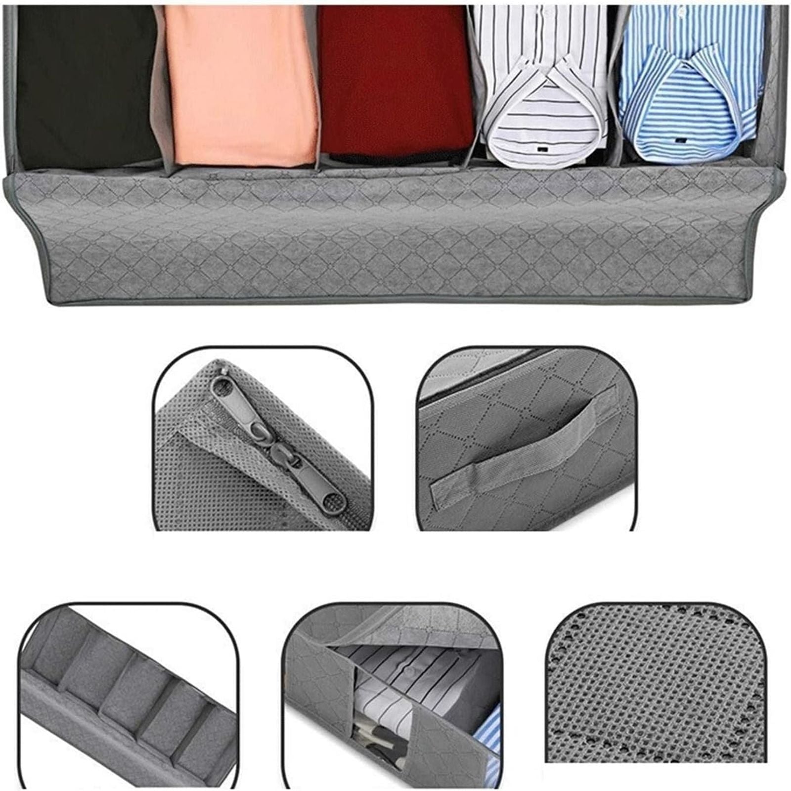 Foldable Cotton Storage Bag for Socks and Clothes