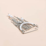 Fashion Metal Heart Tassel Brooch with Pearl and Star Details