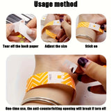 100/400pcs Fluorescent Numbered Wristbands - Multicolor Disposable Bracelets