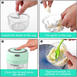 Powerful Mini Electric Garlic Chopper