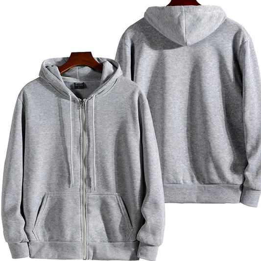 Men's Casual Zipper Hoodie - Long Sleeve Sweatshirt