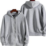 Men's Casual Zipper Hoodie - Long Sleeve Sweatshirt