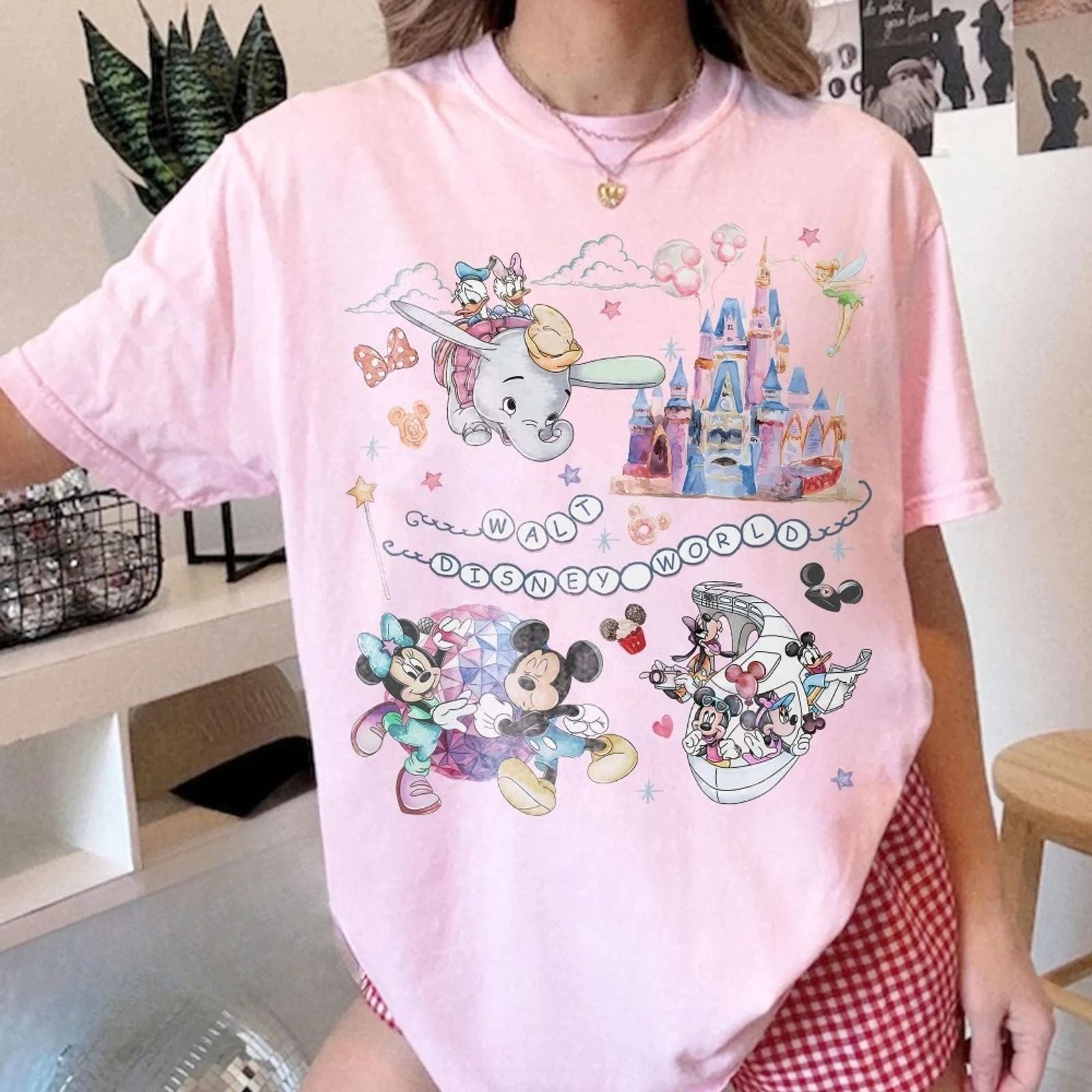 Retro Disney World Castle Shirt with Mickey and Friends