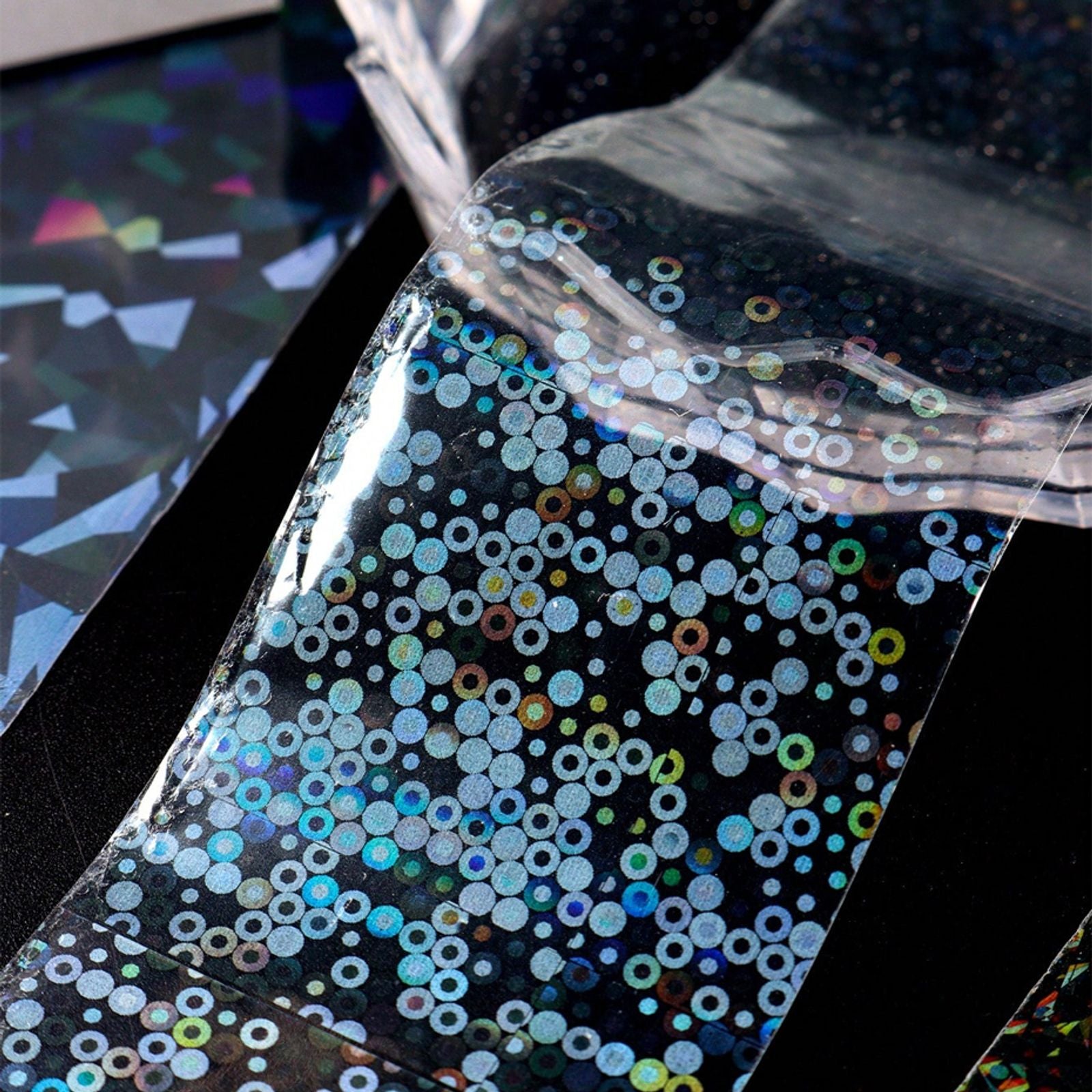 9PCS Nail Transfer Stickers Holographic Design Gel Decals