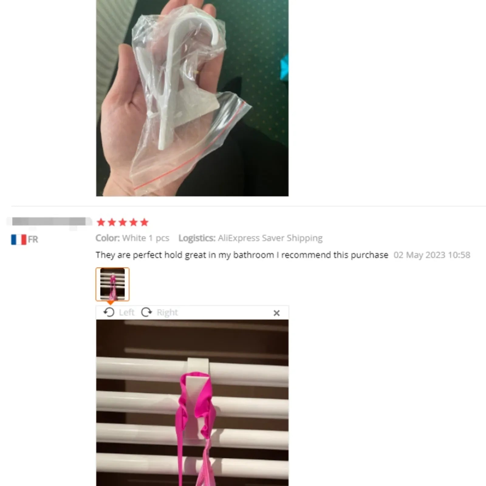 White Clear Hanger Clips for Towels and Scarves