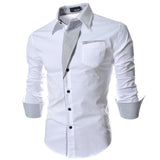 Men's Slim Fit Striped Shirt - Black & White