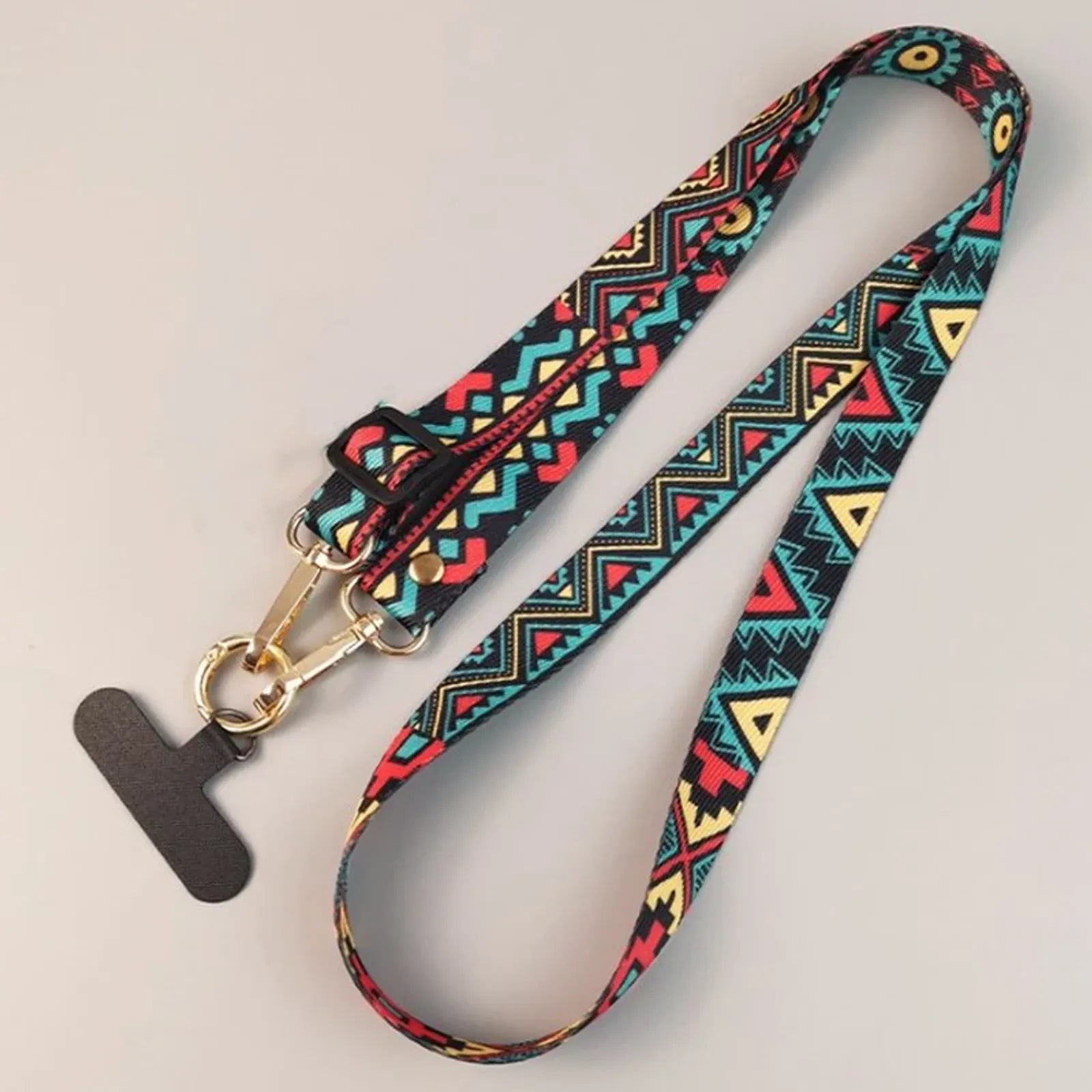 Retro Pattern Mobile Phone Clip Crossbody Lanyard