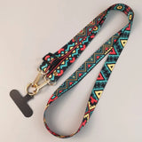 Retro Pattern Mobile Phone Clip Crossbody Lanyard