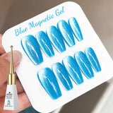 Blue Cat Eye Gel Nail Polish - 10ml Glitter Gel