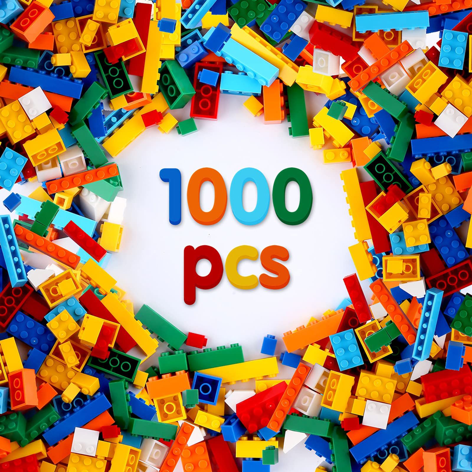 1000 Pieces Creative Building Blocks Set with Base Plate