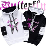 Girls Urban Fashion Loose Hoodie with Letter Print