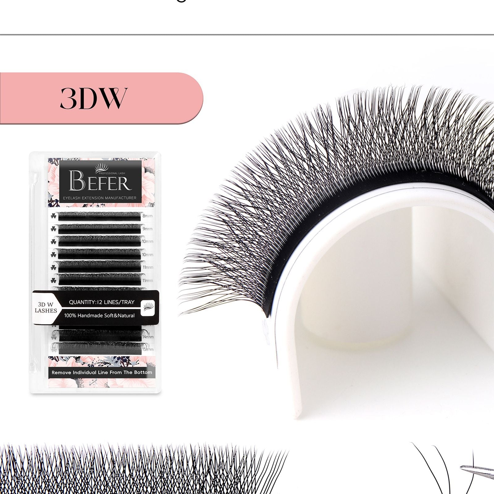 Befer W Shaped Fake Eyelash Extensions - 3D to 6D Variants