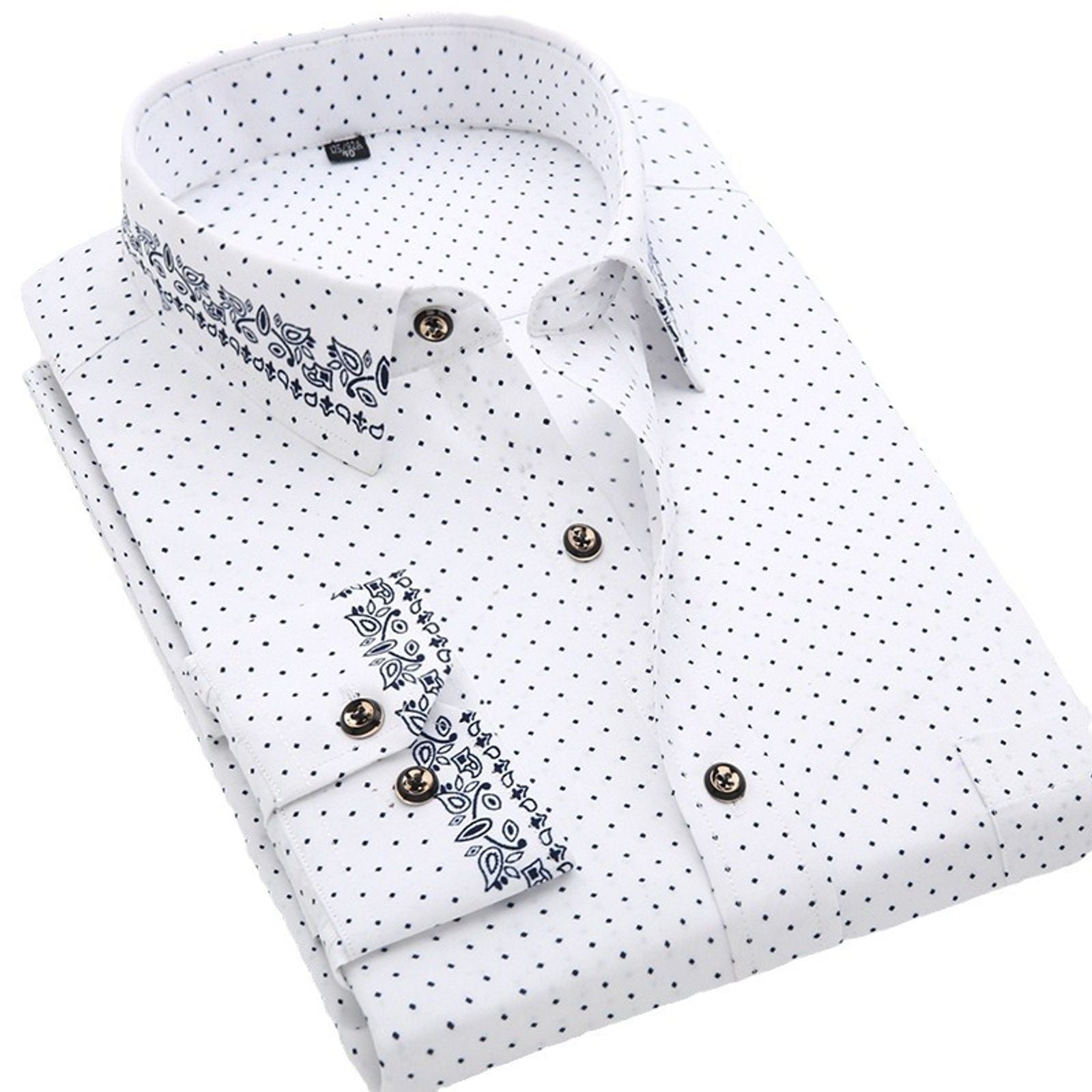 Men's Thin Long-Sleeve Printed Casual Shirt
