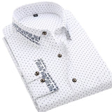 Men's Thin Long-Sleeve Printed Casual Shirt