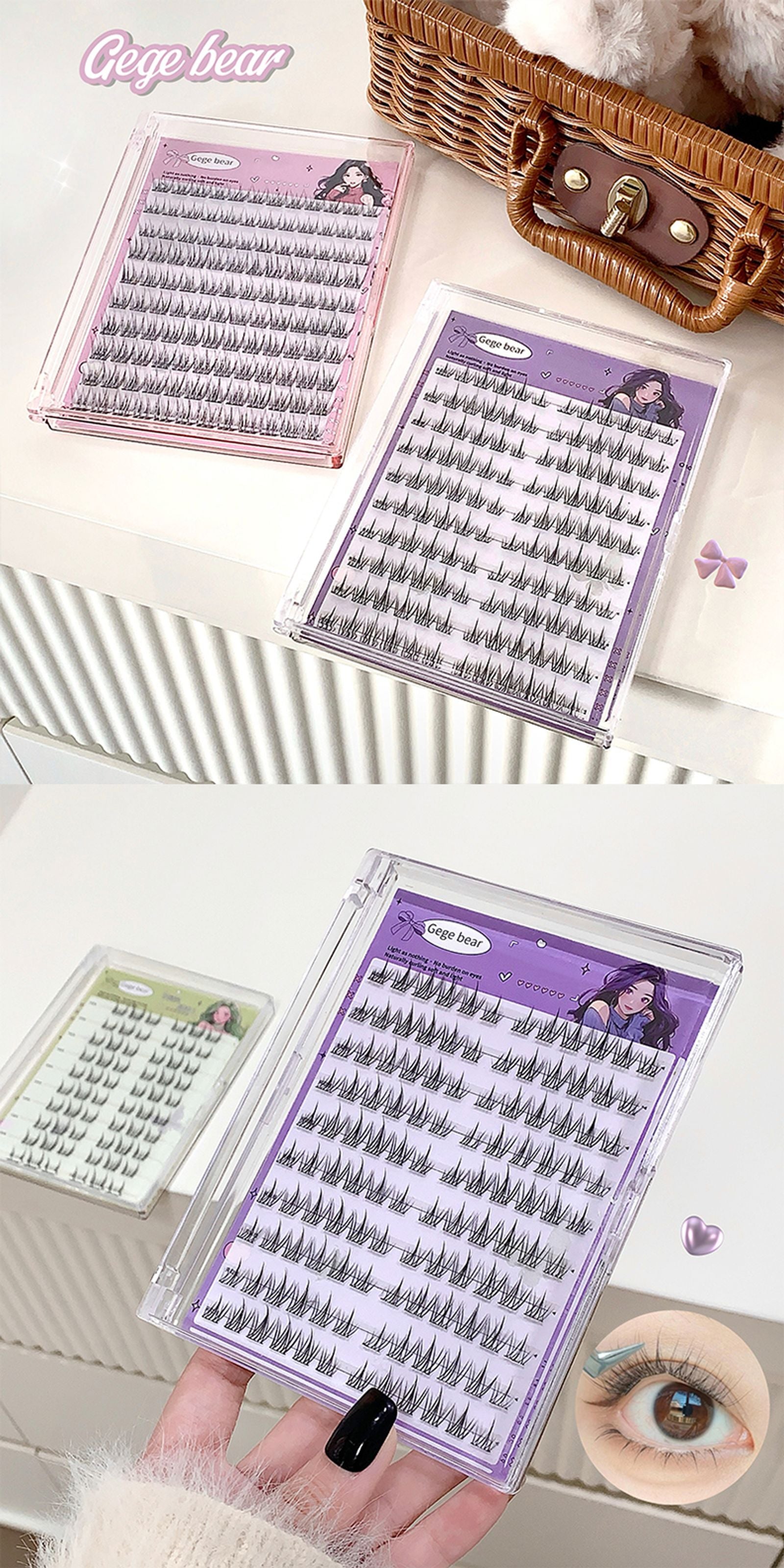 Large-capacity Glue-free False Eyelashes - Sunflower C Curl