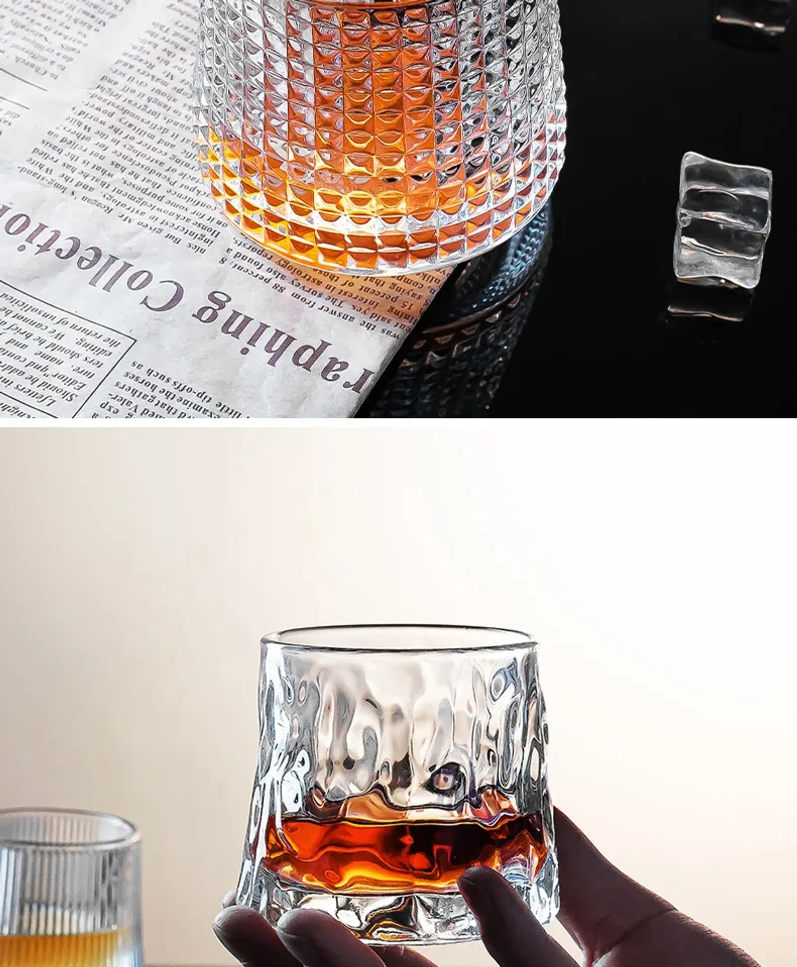 Old Fashioned Whiskey Glasses - Set of Tumblers