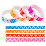 100/400pcs Fluorescent Numbered Wristbands - Multicolor Disposable Bracelets