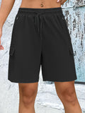 Women’s Loose Cargo Shorts with Flap Pockets