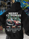 Christmas Tree Print Hooded Sweatshirt for Men & Women