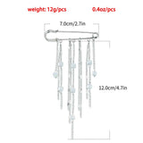 Fashion Metal Heart Tassel Brooch with Pearl and Star Details