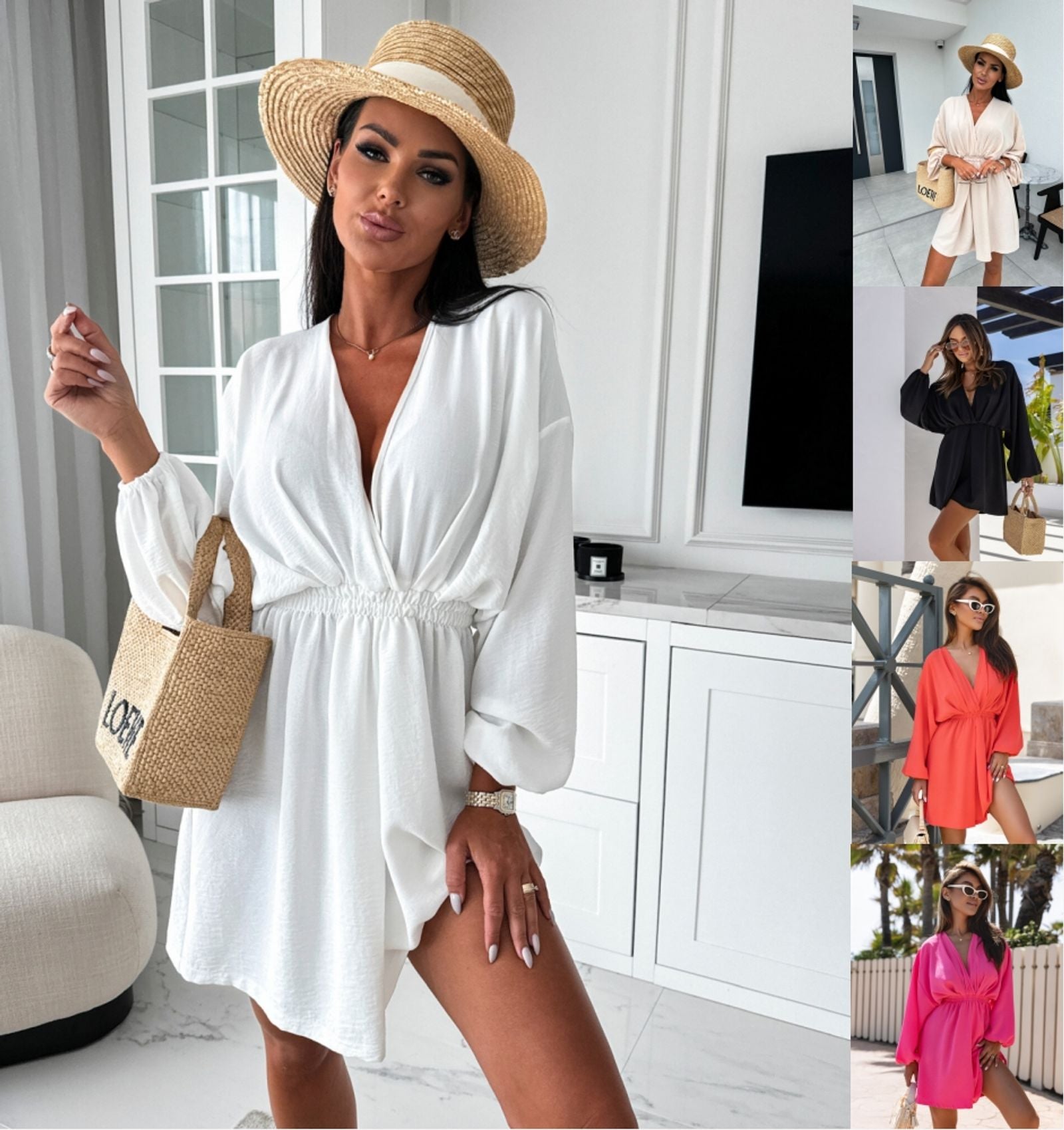 Elegant Women’s Puff Sleeve Mini Dress