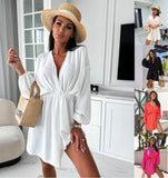 Elegant Women’s Puff Sleeve Mini Dress