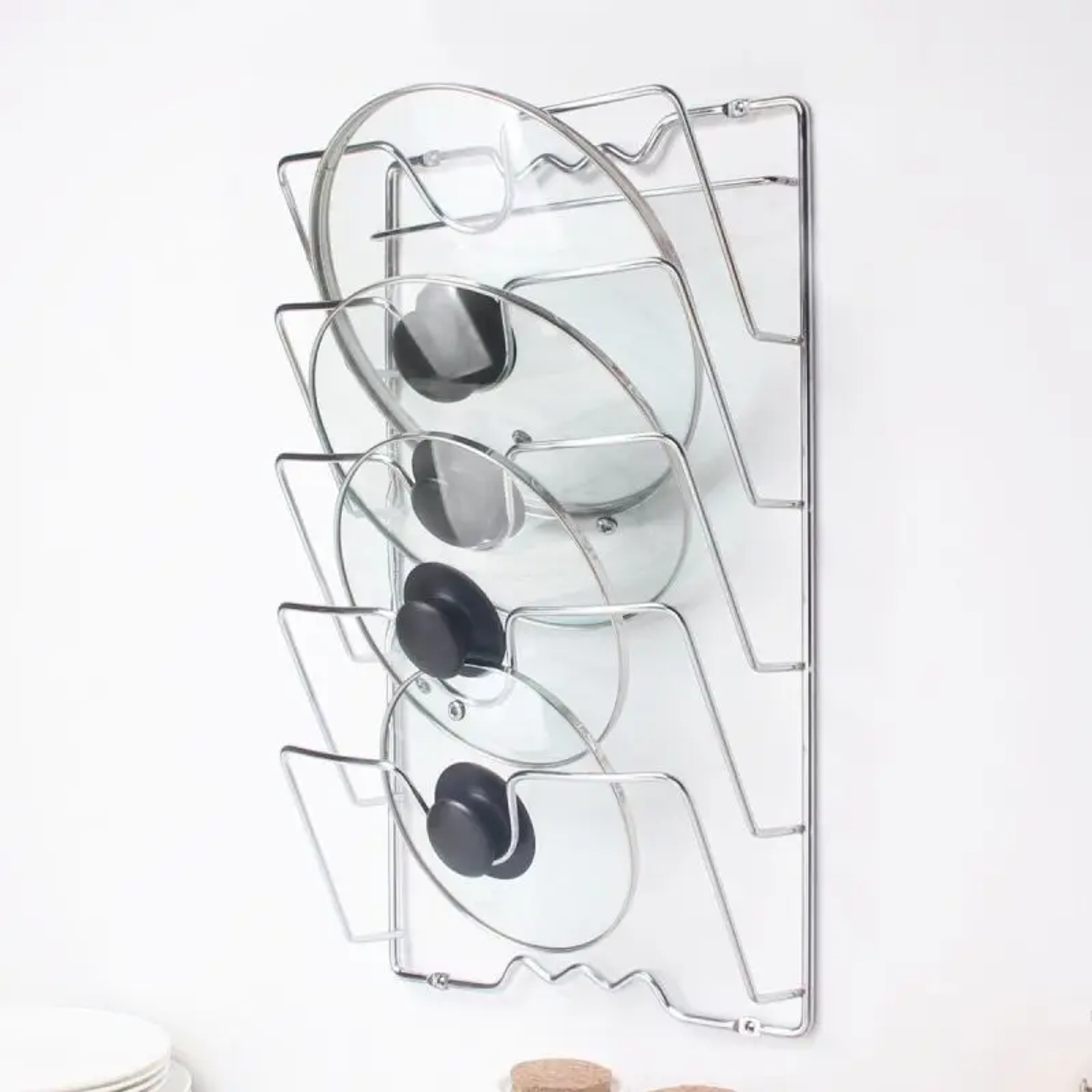 Five-Layer Kitchen Organizer Rack for Pot Lids