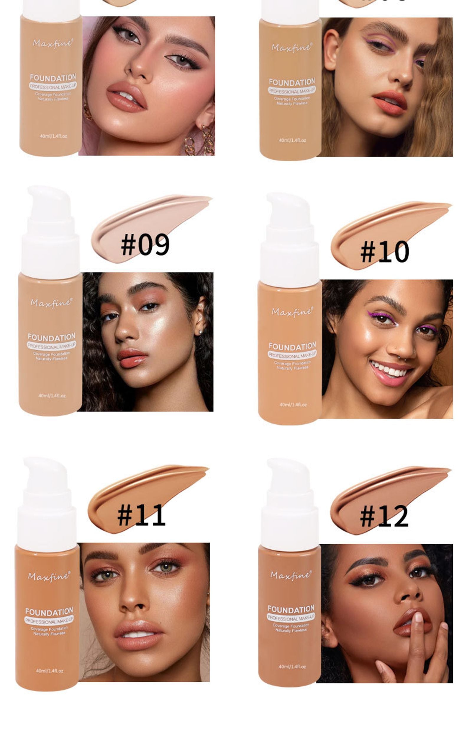 Waterproof Liquid Foundation Concealer - Professional Makeup