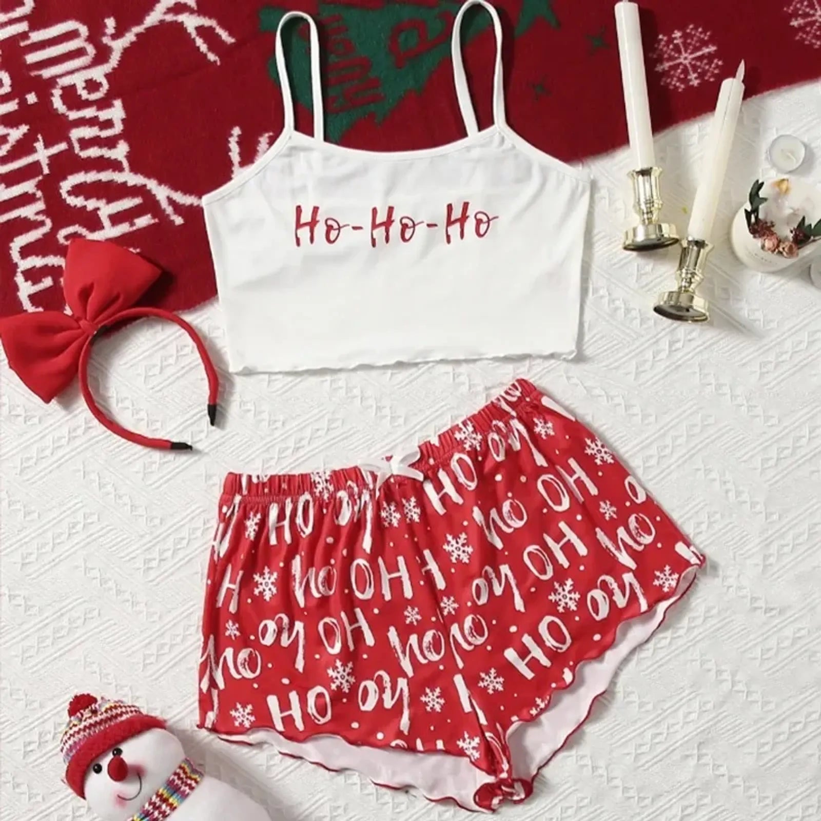 Sexy Christmas Pajamas Set for Women
