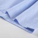 Striped Print Casual Shorts for Women