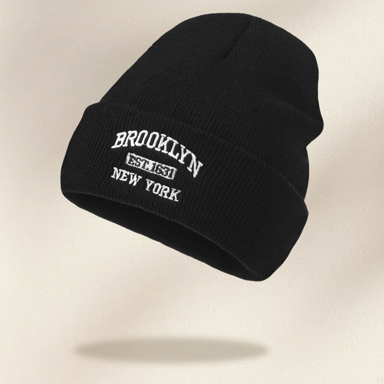 Winter Warm Double Layer Knitted Beanie Hat