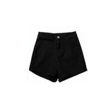 Black Women's High-Waisted Casual Tights Shorts