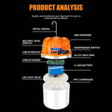 500W Rechargeable LED Camping Lantern with Power Display