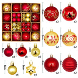 44Pcs Christmas Ball Ornaments for Home Decor