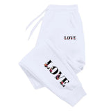 Womens LOVE Letter Print Luxury Sweatpants