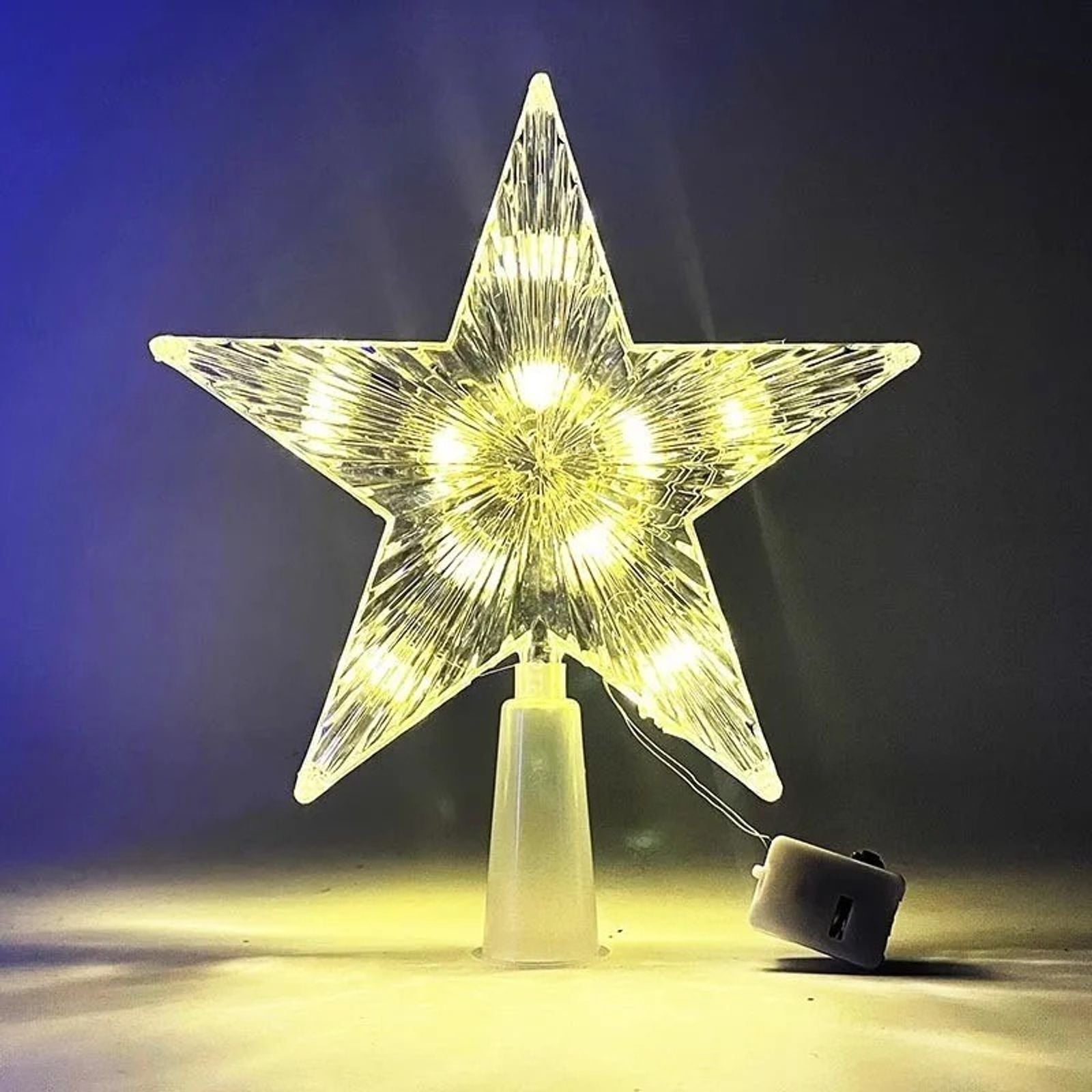 15cm Warm White LED Christmas Tree Star Decoration
