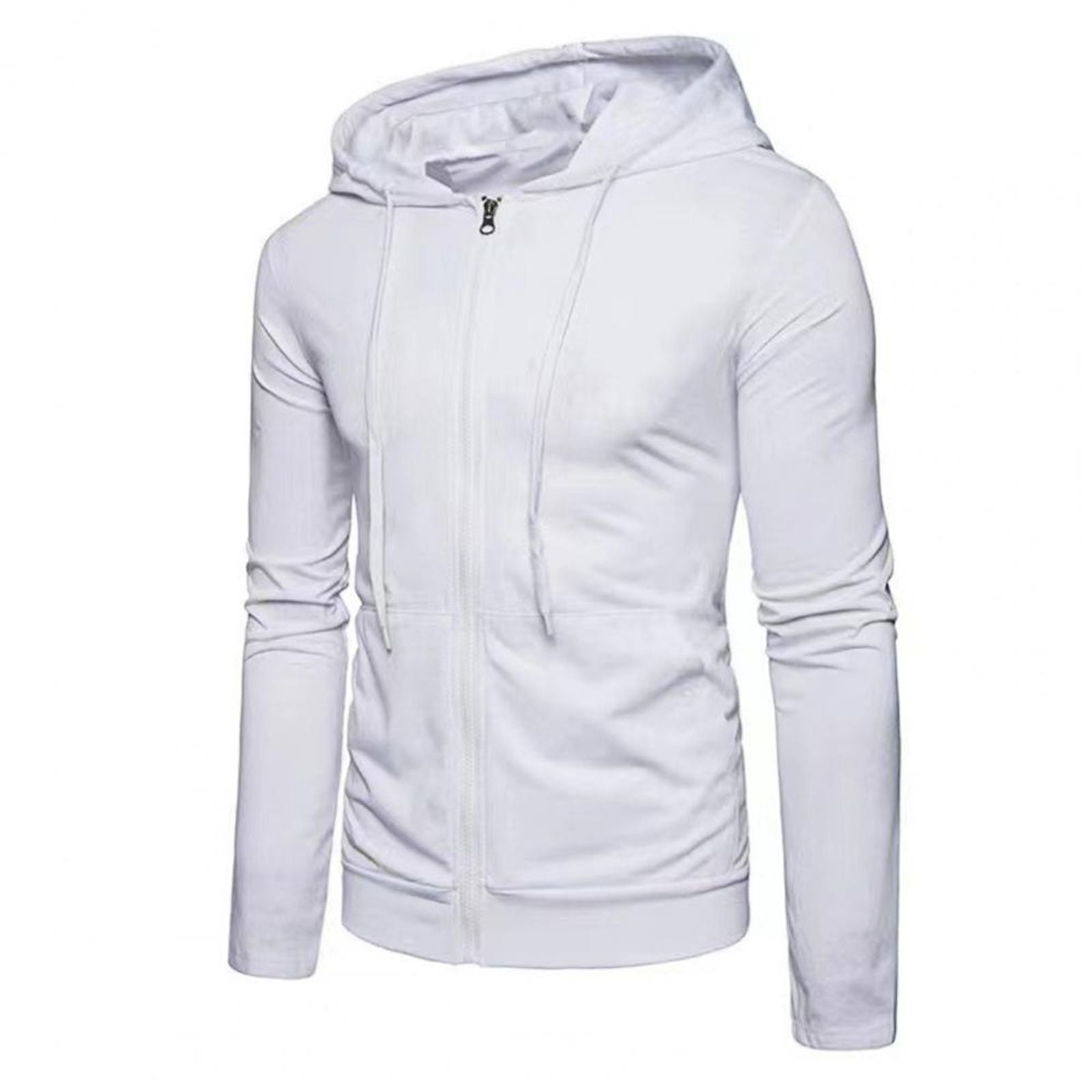 Men's Autumn Long Sleeve Hoodie with Zipper Closure